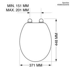 Tiger WC Bril Speckels Duroplast Zwart-wit -Badkamer Verkoop 123 4228