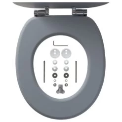 Tiger WC Bril Reno Grijs 15 Tiger WC Bril Reno Grijs -Badkamer Verkoop 123 4256