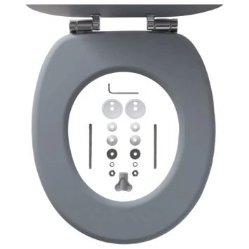 Tiger WC Bril Reno Grijs 7 Tiger WC Bril Reno Grijs - Afbeelding 5