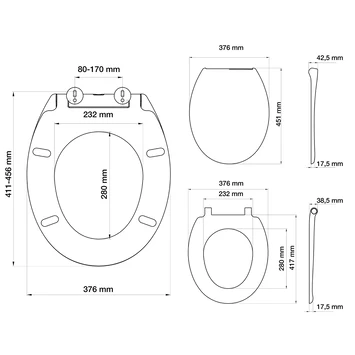 Tiger WC Bril Mason Pergamon Kunststof Met Softclose 10 Tiger WC Bril Mason Pergamon Kunststof Met Softclose - Afbeelding 8