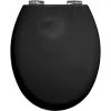 Bemis WC Bril New York Zwart Hout Met Softclose -Badkamer Verkoop 123 4299