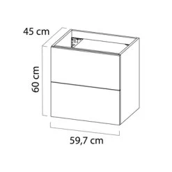 Tiger Badkamermeubel Studio 60cm Hoogglans Wit/witte Waskom Met Vierkante Greep 21 Tiger Badkamermeubel Studio 60cm Hoogglans Wit/witte Waskom Met Vierkante Greep -Badkamer Verkoop 123 441