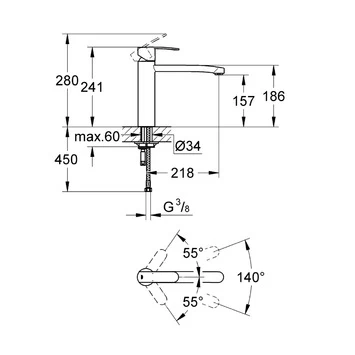 Grohe Keukenkraan Wave Cosmopolitan Met Hendel Chroom 3 Grohe Keukenkraan Wave Cosmopolitan Met Hendel Chroom - Afbeelding 2