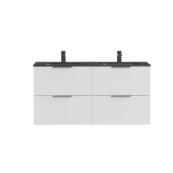 Tiger Badkamermeubel Studio 120cm Hoogglans Wit/matzwart Met Platte RVS Greep 6 Tiger Badkamermeubel Studio 120cm Hoogglans Wit/matzwart Met Platte RVS Greep -Badkamer Verkoop 123 446