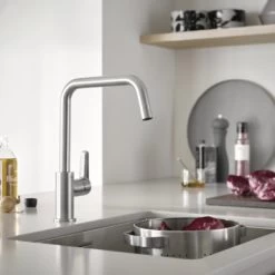 Grohe Keukenkraan Start Hoge U-uitloop QuickFix Supersteel (RVS Look) -Badkamer Verkoop 123 4476