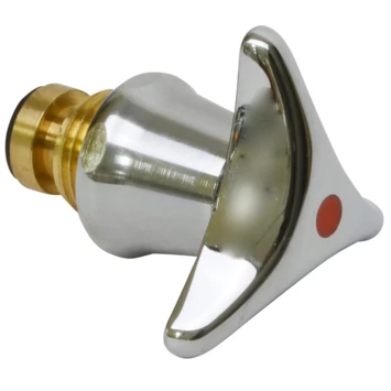 Sanivesk Kraanbovendeel Stergreep Warm Water 1/2"M Chroom Rood 3 Sanivesk Kraanbovendeel Stergreep Warm Water 1/2"M Chroom Rood