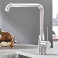 GROHE Keukenkraan Essence L-size Met Hendel Supersteel -Badkamer Verkoop 123 4550