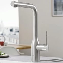 Grohe Colours Keukenkraan Essence New RVS Met Uittrekbare Mousseur -Badkamer Verkoop 123 4648