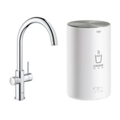 Grohe Red Compact Keukenkraan Met C-uitloop En 4 Liter Kokend Water Boiler Chroom