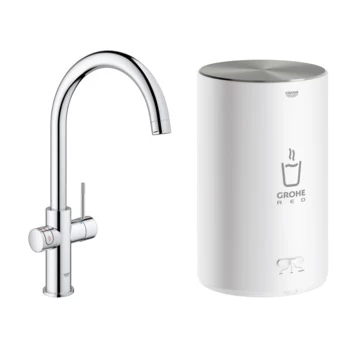Grohe Red Compact Keukenkraan Met C-uitloop En 4 Liter Kokend Water Boiler Chroom 3 Grohe Red Compact Keukenkraan Met C-uitloop En 4 Liter Kokend Water Boiler Chroom