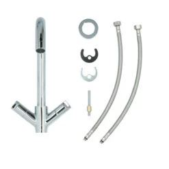 Aqualino Keukenkraan Fortore 2-knops Chroom -Badkamer Verkoop 123 4789