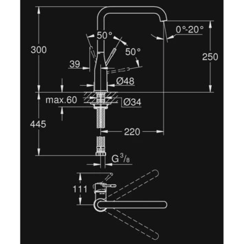 GROHE Keukenkraan Essence L-size Met Hendel Chroom 9 GROHE Keukenkraan Essence L-size Met Hendel Chroom - Afbeelding 7