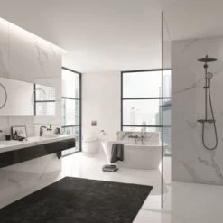 GROHE Wastafelkraan Essence M-size Met Hendel En Waste Hard Graphite 7 GROHE Wastafelkraan Essence M-size Met Hendel En Waste Hard Graphite -Badkamer Verkoop 123 4803