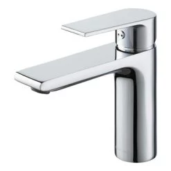 Aqualino Wastafelkraan Rotaldo Met Hendel En Waste Chroom