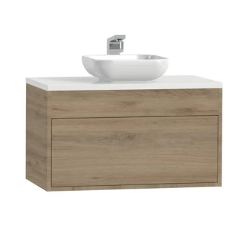 Tiger Helsinki Badkamermeubel 80 Cm Chalet Eiken Met Waskom 3 Tiger Helsinki Badkamermeubel 80 Cm Chalet Eiken Met Waskom