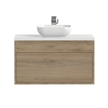 Tiger Helsinki Badkamermeubel 80 Cm Chalet Eiken Met Waskom 4 Tiger Helsinki Badkamermeubel 80 Cm Chalet Eiken Met Waskom - Afbeelding 2