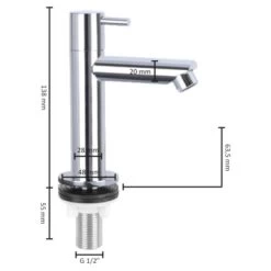 Differnz Fonteinkraan Recht Chroom -Badkamer Verkoop 123 4922