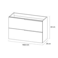 Tiger Badmeubelset Pocket 100 Cm Met 2 Lades Wit -Badkamer Verkoop 123 493