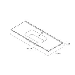 Tiger Badmeubelset Pocket 100 Cm Met 2 Lades Wit -Badkamer Verkoop 123 494