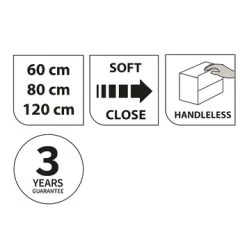 Tiger Karlo Badkamermeubel 60 Cm Naturel Eiken Met Wastafel Hoogglans Wit -Badkamer Verkoop 123 521