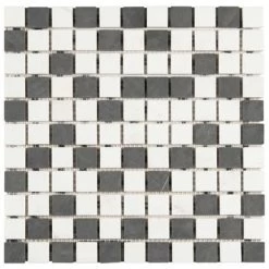 Mozaiek Wit/Zwart/Grijs 30x30cm -Badkamer Verkoop 123 5218