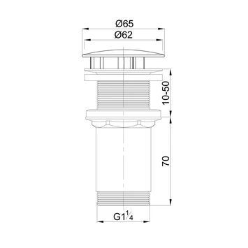 TIGER Ontario Wastafelplug 30-55mm Tbv Kom+font 6 TIGER Ontario Wastafelplug 30-55mm Tbv Kom+font - Afbeelding 4