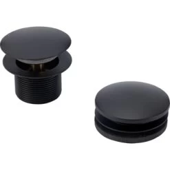 Sanivesk Afvoerplug Bad + Knop Zwart -Badkamer Verkoop 123 5369