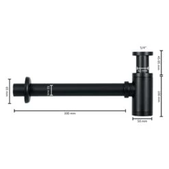 Differnz Sifon Mat Zwart -Badkamer Verkoop 123 5375