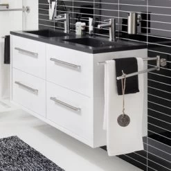 TIGER Boston Kolomkast 40cm Wit Hoogglans Rvs -Badkamer Verkoop 123 538