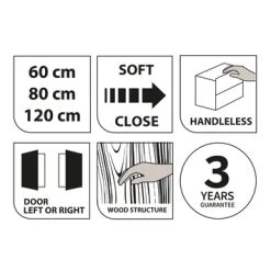 TIGER S-line Spiegelkast Chalet Eik 120cm -Badkamer Verkoop 123 614