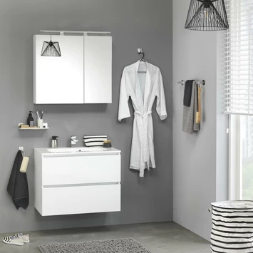 Tiger Spiegelkast S-Line 80cm Sneeuwwit 4 Tiger Spiegelkast S-Line 80cm Sneeuwwit - Afbeelding 2