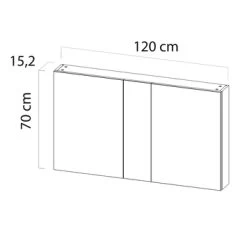TIGER S-line Spiegelkast 120 Naturel Eik -Badkamer Verkoop 123 632