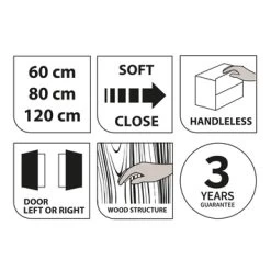 TIGER S-line Spiegelkast 120 Naturel Eik -Badkamer Verkoop 123 633