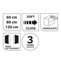 Tiger Spiegelkast S-Line 60cm Sneeuwwit 17 Tiger Spiegelkast S-Line 60cm Sneeuwwit -Badkamer Verkoop 123 641