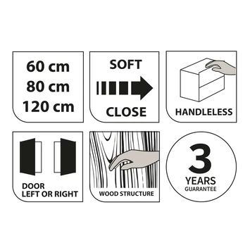 TIGER S-line Spiegelkast 80 Naturel Eik 6 TIGER S-line Spiegelkast 80 Naturel Eik - Afbeelding 4