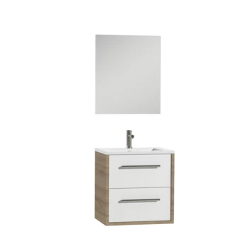 Tiger Badmeubelset Boston 60cm Wit Met Spiegel 4 Tiger Badmeubelset Boston 60cm Wit Met Spiegel - Afbeelding 2