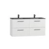 Tiger Badkamermeubel Studio 120cm Hoogglans Wit/matzwart Met RVS Greep 2 Tiger Badkamermeubel Studio 120cm Hoogglans Wit/matzwart Met RVS Greep -Badkamer Verkoop 123 685