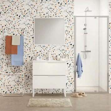 Tiger Badmeubelset Pocket 60 Cm Met 2 Lades Wit Incl. Looppoten 4 Tiger Badmeubelset Pocket 60 Cm Met 2 Lades Wit Incl. Looppoten - Afbeelding 2