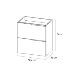 Tiger Badmeubelset Pocket 60 Cm Met 2 Lades Wit Incl. Looppoten 17 Tiger Badmeubelset Pocket 60 Cm Met 2 Lades Wit Incl. Looppoten -Badkamer Verkoop 123 693