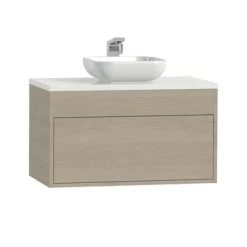 Tiger Helsinki Badkamermeubel 80 Cm Naturel Eiken Met Waskom