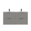 Tiger Badkamermeubel Studio 120cm Matgrijs/wit Met Profielgrepen -Badkamer Verkoop 123 827