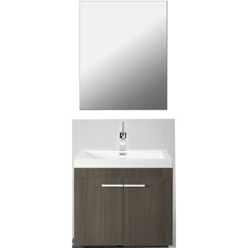 Flow Badkamermeubel Eiken Grijs 60 Cm 3 Flow Badkamermeubel Eiken Grijs 60 Cm