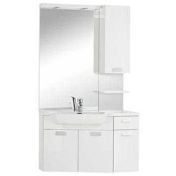 Fabulous Badmeubelset Linkshoekig Hoogglans Wit 100 Cm 3 Fabulous Badmeubelset Linkshoekig Hoogglans Wit 100 Cm