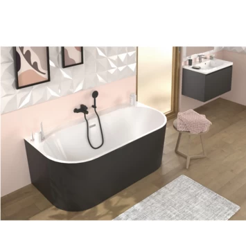 Allibert Bad Ondina Vrijstaand Zwart Mat 170x87 Cm 4 Allibert Bad Ondina Vrijstaand Zwart Mat 170x87 Cm - Afbeelding 2