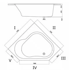 Sealskin Hoekbad Optimo Acryl 135x135x47 Cm -Badkamer Verkoop 123 891