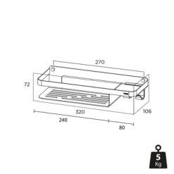 Tiger Douchemand Met Haak Caddy Chroom 19 Tiger Douchemand Met Haak Caddy Chroom -Badkamer Verkoop 123 971