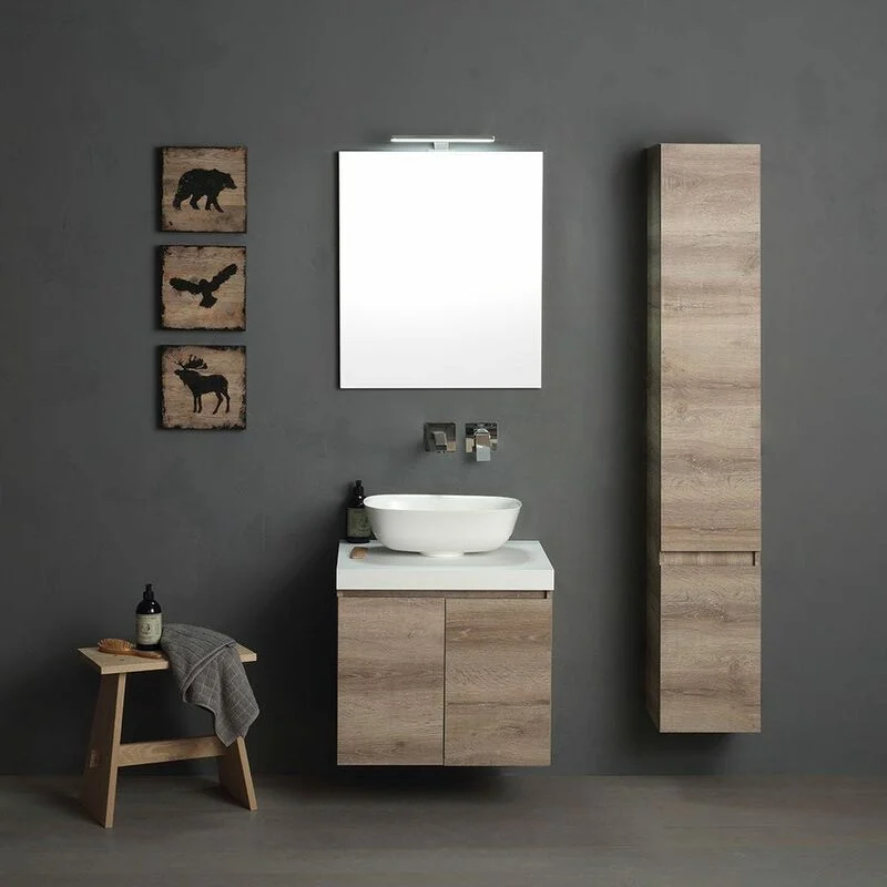Badkamer Verkoop -Badkamer Verkoop mobile componibile per bagno valentina lavabo tondo in marmo resina L 799829 6296174 1